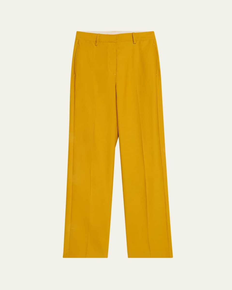 Costanza Silk Straight-Leg Trousers